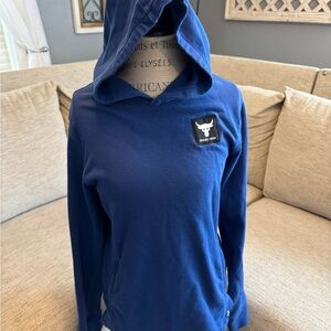 Blue Hoodie with Bull Emblem